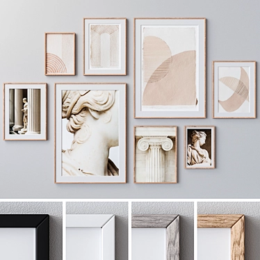 Decorative Photo Frames Set 3D model image 1 