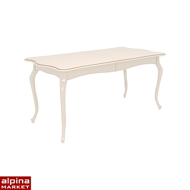 Edward Extendable Ivory Dining Table 3D model image 1 