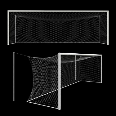 Full-Size Hexagonal Soccer Goal 3D model image 1 