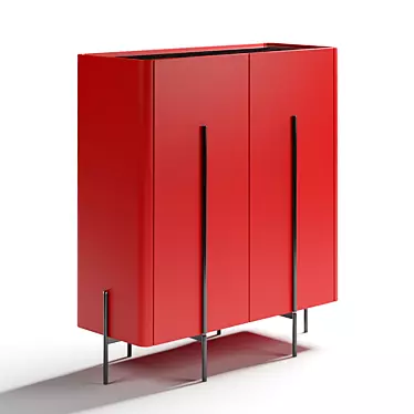 Sleek and Stylish Caillou Highboard 3D model image 1 