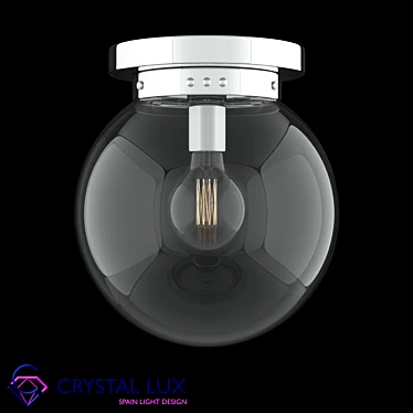 Crystal Lux Mario PL1 D200 Nickel/Transparente Pendant 3D model image 1 