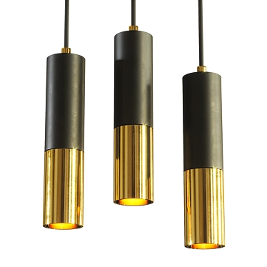 Sleek Studio Tube 01 Suspension 3D model image 1 