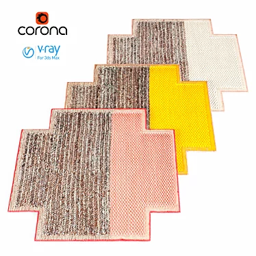 Ivory Mangas Rug - Stylish & Versatile Home Decor 3D model image 1 