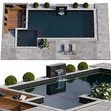 Modern Pool 21: 3DSMAX Model 3D model image 1 