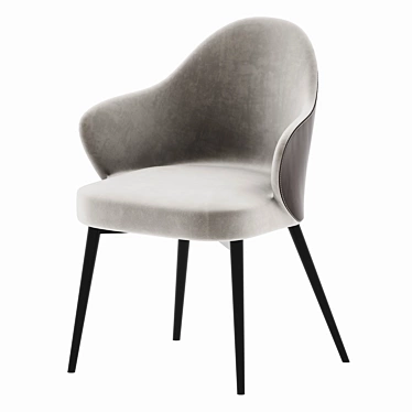 Aria Contemporary Velvet Armchair 3D model image 1 