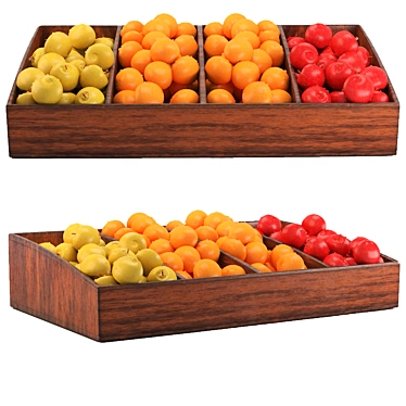 Fresh Fruit Set: A Juicy Delight 3D model image 1 