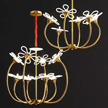 Elegant Floral Chandelier Series 3D model image 1 