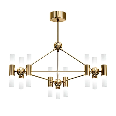 Modern 3-Sputnik Chandelier 3D model image 1 