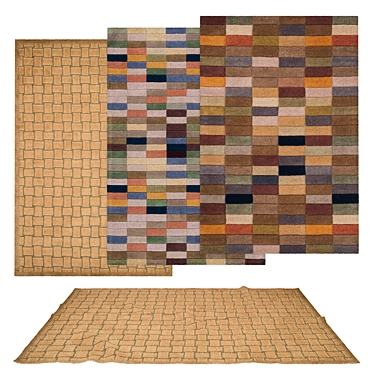 Versatile Set of 6 Rugs 3D model image 1 