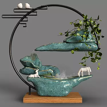 Modern Fountain Sculpture 3D model image 1 