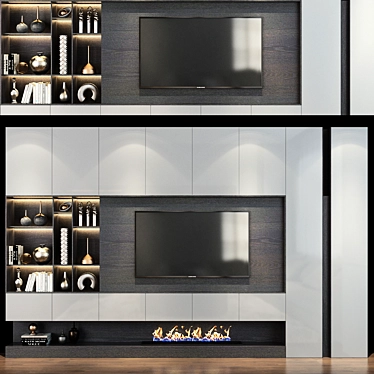 Modern TV Shelf 0381 3D model image 1 