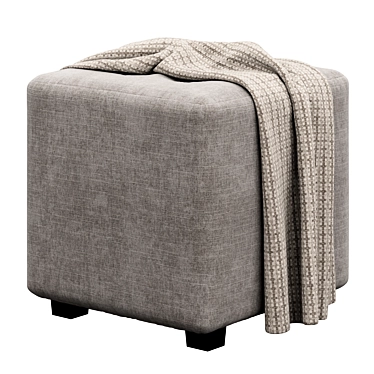  Cozy Square Cube Ottoman 3D model image 1 