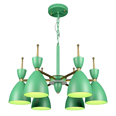 Title: Modern Italian Pendant Chandelier - Gemma 3785/6 3D model image 1 