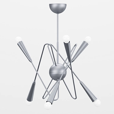 Apper Gray VI Ceiling Lamp 48cm 3D model image 1 