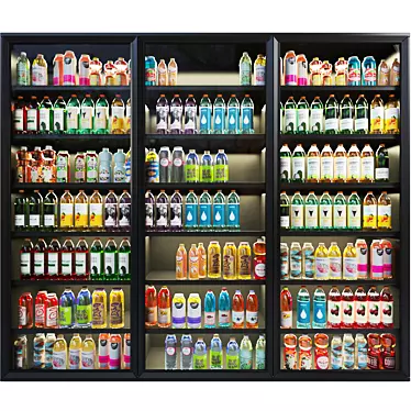 Refreshing Beverage Showcase: Lemonade, Juice & More! 3D model image 1 