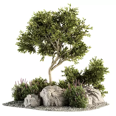 18-Piece Garden Set with Trees & Bushes 3D model image 1 