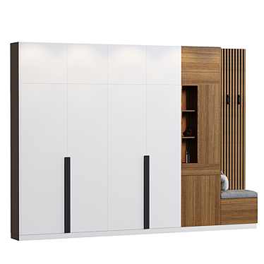 Modern Hallway Set: Sleek 16 3D model image 1 