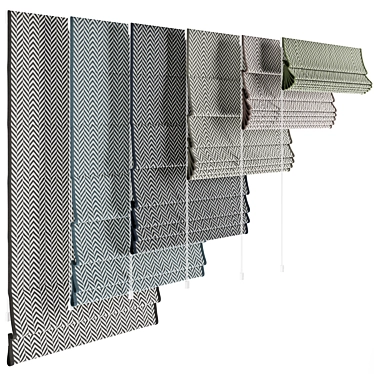 Elegant Roman Shades 3D model image 1 