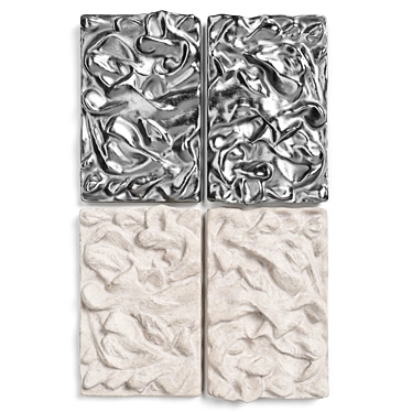 Elegant Relief Metal Panel 3D model image 1 