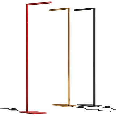 Sleek Simon Floor Lamp 3D model image 1 