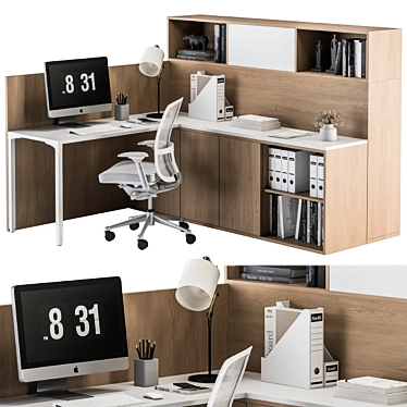 ErgoTech Office Set: Productivity Boost+ Comfort 3D model image 1 