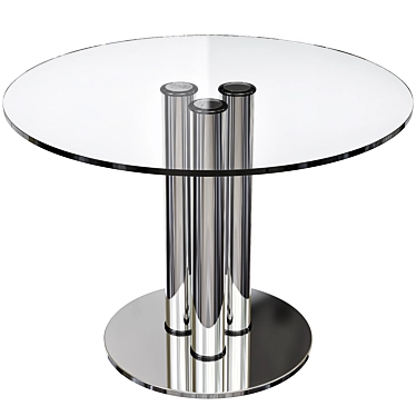 Elegant Marco Zanuso Glass Dining Table 3D model image 1 
