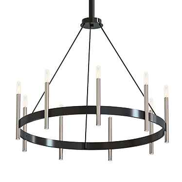 Elegant Anthem Chandelier: Quoizel's Lumens Showstopper 3D model image 1 