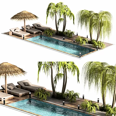 Backyard Oasis: Premium Swimming Pools 3D model image 1 