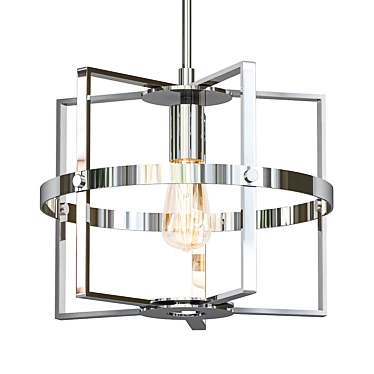 Vintage-inspired Peyton Pendant Light 3D model image 1 