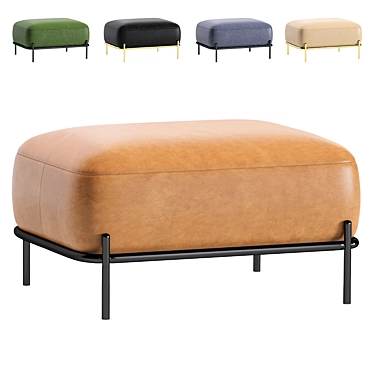 Puff Pawai Leather: Modern Luxury Sofa 3D model image 1 