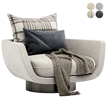 Comfortable Rua Ipanema Lounge Chair 3D model image 1 