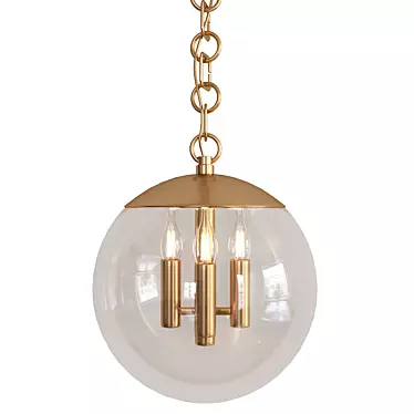 Turenne Medium Pendant: Elegant Globe Design 3D model image 1 