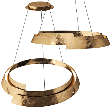 Elegant Swirl Pendant Lamp 3D model image 1 