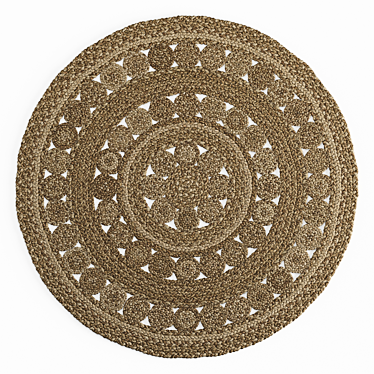 Serena & Lily Round Jute Rug 3D model image 1 