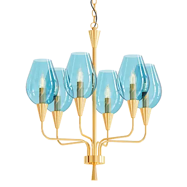 Elegant Viola Chandelier 3D model image 1 