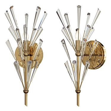 Luminous Crystal Wand Wall Sconce 3D model image 1 