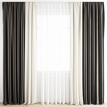 Polygonal Curtain Model 3D model image 1 