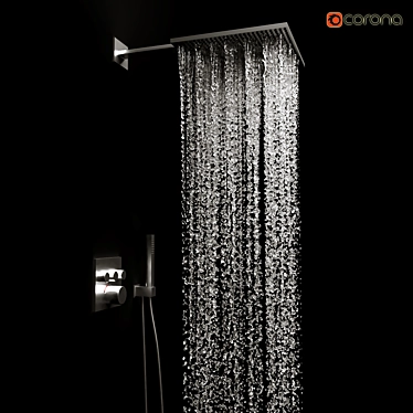 Refreshing Rain Shower Experience 3D model image 1 