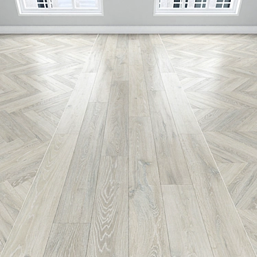 Oak Parquet: Herringbone, Linear, Chevron 3D model image 1 