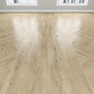 Oak Parquet: Herringbone, Linear & Chevron 3D model image 1 