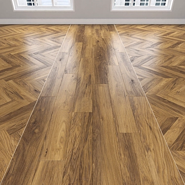 Versatile Oak Parquet: Herringbone, Linear, Chevron 3D model image 1 