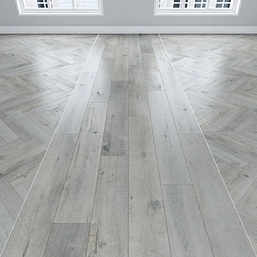 Oak Parquet: Herringbone, Linear & Chevron 3D model image 1 