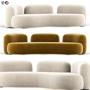 Modern Tateyama XL Sofa - Timeless Comfort 3D model image 1 