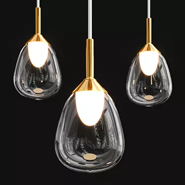 GOCCE Modern Glass Pendant by Bonaldo 3D model image 1 