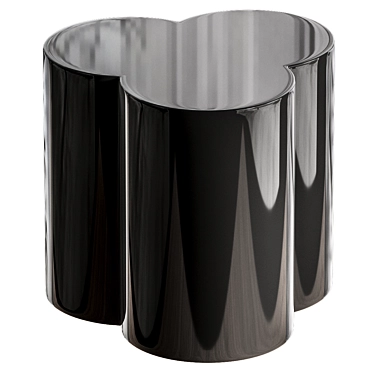 Modern Black & White Side Table 3D model image 1 