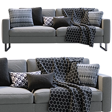 Ultra-Mod Elegance Sofa 3D model image 1 