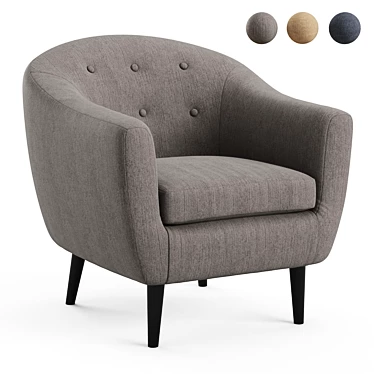 Retro-Inspired Klorey Chair 3D model image 1 