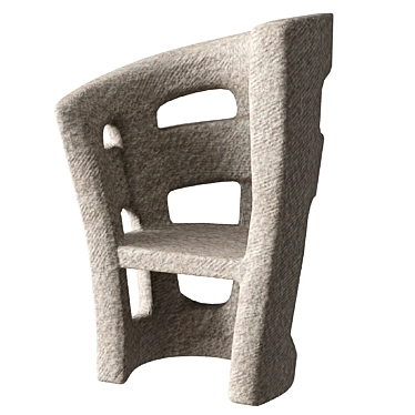 Sculpted Elegance: Laboratorio del Marmo Charlotte Armchair 3D model image 1 