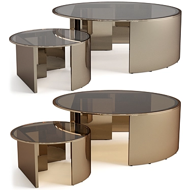 Fendi Casa Constellation Effe Coffee Tables: Luxe and Stylish 3D model image 1 