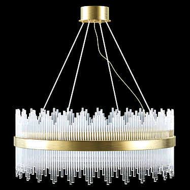 Glass Wand Chandelier by GLCrystal 3D model image 1 